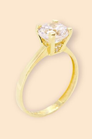 Cigold Tektaş Yüzük 14 Ayar Altın 2,32 Gr OA-C11501028682