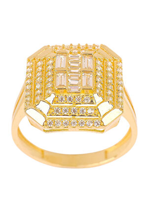 Cigold Taşlı Yüzük 14 Ayar Altın 3.09 Gr OA-C11501029181