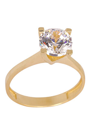 Cigold Tektaş Yüzük 14 Ayar Altın 3.05 Gr OA-C11601029024
