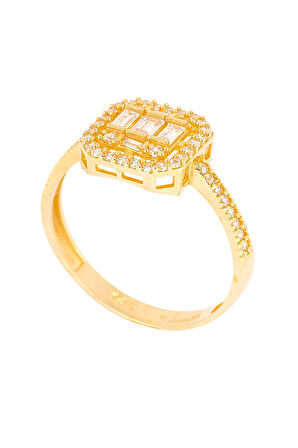Cigold Taşlı Yüzük 14 Ayar Altın 2.01 Gr OA-C11601029186
