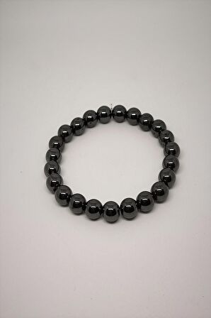 Sertifikalı 8 Mm Hematit Doğaltaş Bileklik