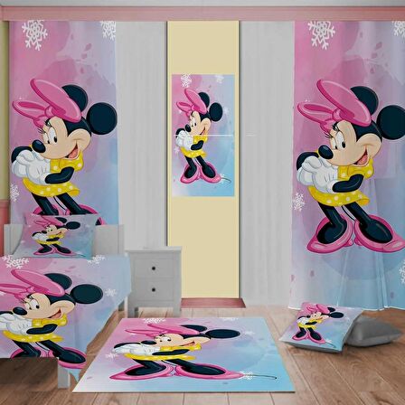 Minnie Mouse
 Desenli Çocuk Odası Takım Perde (iki Kanat),Yatak Örtüsü,Yastık,Kırlent ,Halı,Tablo