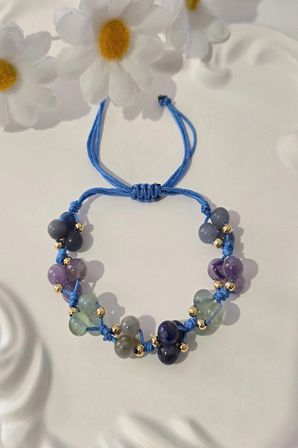 SERTİFİKALI 3. GÖZ ÇAKRASI DOĞALTAŞ BİLEKLİK (SODALİT, AMETİST, LAPİS LAZULİ, FLORİT, LABRADORİT)