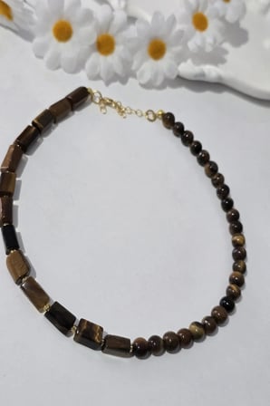 SERTİFİKALI SİLİNDİR VE 8 MM KAPLANGÖZÜ DOĞALTAŞ KOLYE 