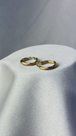 Burgu Halka Altın Küpe 