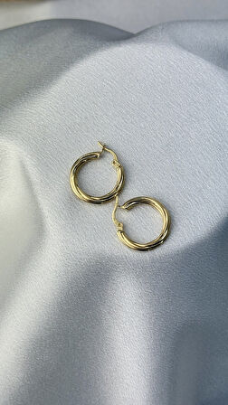 Burgu Halka Altın Küpe 