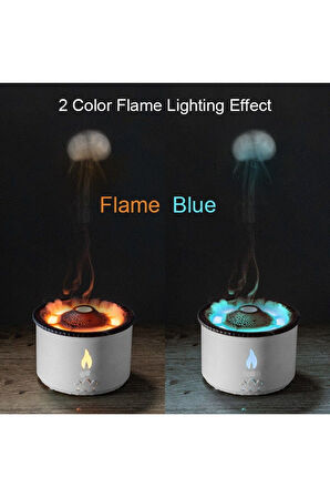 Volkanik Alev Görünümlü Uzaktan Kumandalı Aroma Difüzör – 360 ml Kapasiteli Buhar Makinesi