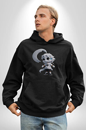 Japon Anime Baruto Momoshiki  Kadın Erkek  Siyah Kapüşonlu Sweatshirt Hoodie