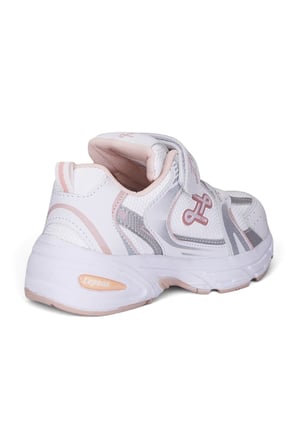 Günlük Unisex Çocuk Spor Ayakkabı Cırtlı Lastik Bağcık Desenli Rahat Hafif Taban Sneaker 180C