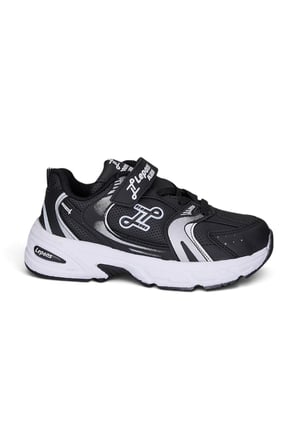 Günlük Unisex Çocuk Spor Ayakkabı Cırtlı Lastik Bağcık Desenli Rahat Hafif Taban Sneaker 180C