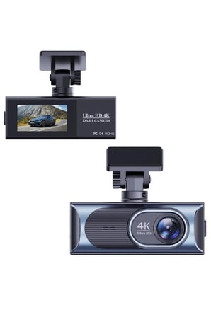 Çift Lensli Ultra HD 4K Araç İçi Kamera Geniş Açı WiFi Uygulama Kontrolü Döngüsel Kayıt Gece Görüşlü
