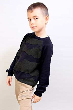 ALEXANDERGARDI ÇOCUK KAMUFLAJ DESENLİ KAZAK (C19-AG50470)