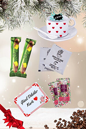 Yılbaşı 2’li Fincan seti & Dubai Çikolatası & Filtre Kahve Hediye Seti Gift Box-7