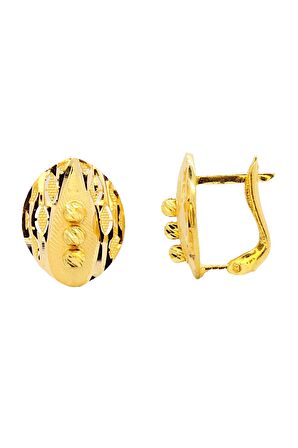 Cigold Taşsız Küpe 22 Ayar Altın 3.56 Gr OA-C1TB01028024