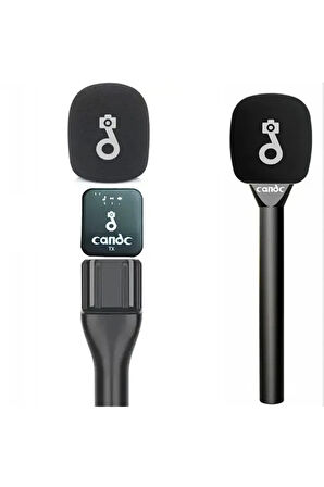 Çift Mikrofonlu Profosyonel Kablosuz Yüksek Kaliteli Ses Kaydı Röportaj Mikrofonu