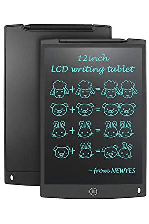 12 Inc Writing Lcd Grafik Dijital Kalemli Çizim Tableti Yazı Tahta Not Yazma Eğitim Tableti