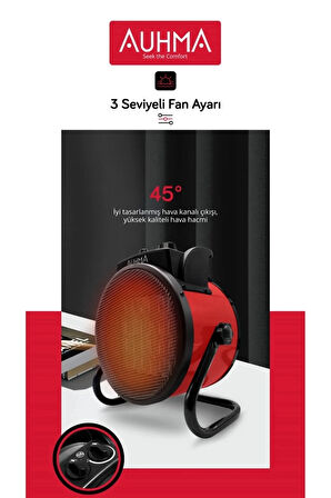 Ultra Güçlü 3000 Watt Taşınabilir Elektrikli Portatif Isıtıcı Soba Sıcak Hava Üfleyen Fan Radyatör