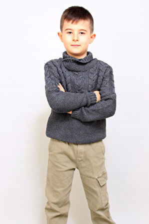 ALEXANDERGARDI ŞAL YAKA ÇOCUK KAZAK (C20-18573)