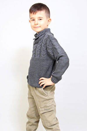 ALEXANDERGARDI ŞAL YAKA ÇOCUK KAZAK (C20-18573)