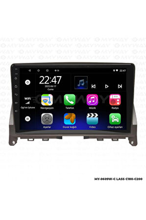 MERCEDES C CLASS C200 ANDROİD 12 MULTİMEDYA CARPLAY 2GB RAM+32GB HDD NAVİGASYON EKRAN