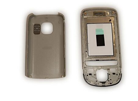 Nokia C2-05  Kapak Nokia C2-05 uyumlu Siyah Gri ön Kapak Arka Kapak ve Tuş Takımı