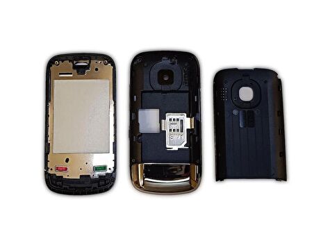 Nokia C2-06 Kasa Kapak Nokia C2-06 Siyah Renk Orta Kasa Ön Kapak Arka Kapak Tuş Takımı