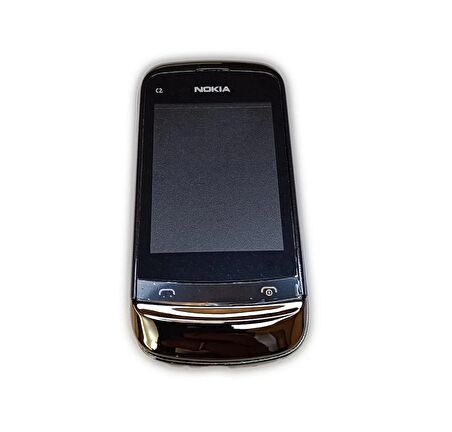 Nokia C2-06 Kasa Kapak Nokia C2-06 Siyah Renk Orta Kasa Ön Kapak Arka Kapak Tuş Takımı