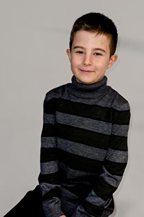 ALEXANDERGARDI ÇOCUK BALIKÇI YAKA ŞERİTLİ KAZAK (C21-18749)