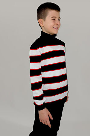 ALEXANDERGARDI ÇOCUK BALIKÇI YAKA ŞERİTLİ KAZAK (C21-18749)