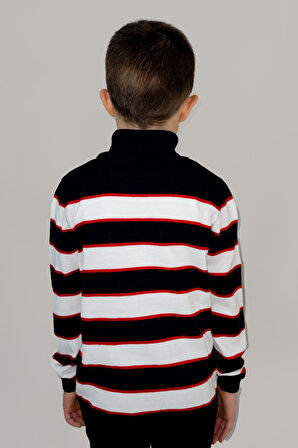 ALEXANDERGARDI ÇOCUK BALIKÇI YAKA ŞERİTLİ KAZAK (C21-18749)