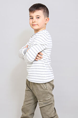 ALEXANDERGARDI ÇOCUK İNCE ÇİZGİLİ KAZAK (C21-18935)