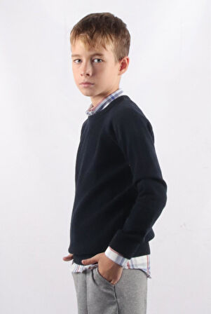 ALEXANDERGARDI BİSİKLET YAKA ÇOCUK TRİKO KAZAK (C20-18937)