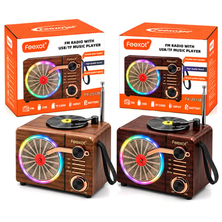 IŞIKLI FM RADYO - RETRO USB - TYPE-C SARJLI BT - TF - USB SPEAKER FX-2513B PL-4725 (5671) gotlthmngoxx