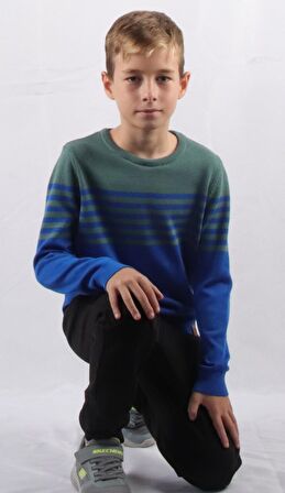 ALEXANDERGARDI BİSİKLET YAKA ÇOCUK TRİKO KAZAK (C23-7102)