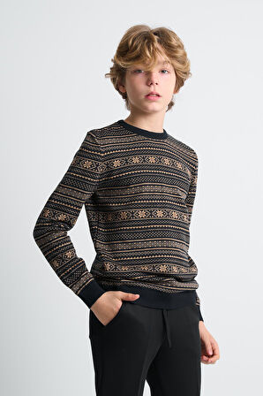 ALEXANDERGARDI BİSİKLET YAKA ÇOCUK TRİKO KAZAK (C23-7103)