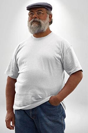 Zombi Kafası Büyük Beden Beyaz Tişört Kadın Erkek Ünisex Sırt Baskılı