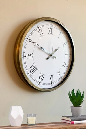 52 cm Eskitme Metal Retro Duvar Saati iegxx