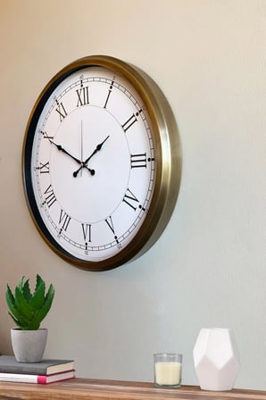 52 cm Eskitme Metal Retro Duvar Saati iegxx