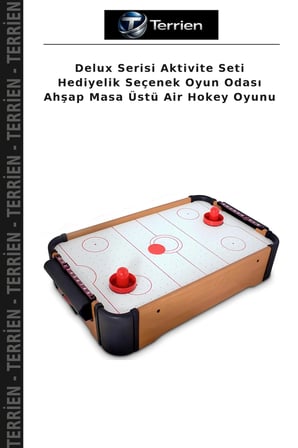 Delux Serisi Aktivite Seti Hediyelik Seçenek Oyun Odası Ahşap Masa Üstü Air Hokey Oyunu