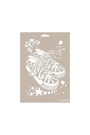 As570 - A4 Stencil Ayakkabı,bağcık,sokak,shoes,street