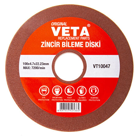 MOTORLU TESTERE ZİNCİR BİLEME DİSKİ 100X4.7X22 MM VETA KALIN