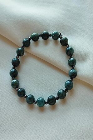 Sertifikalı 8 Mm Apatit Erkek Doğaltaş Bileklik