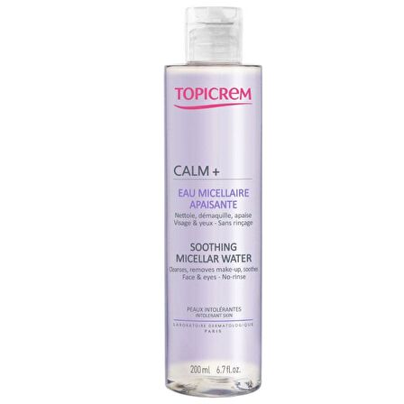 Topicrem Calm+ Hassas Cilt için Temizleyici Yüz Temizleme Suyu 200 ml 