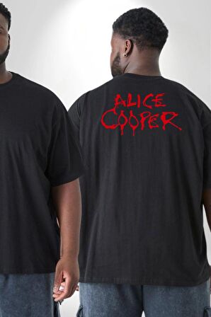 Alice Cooper Rock Solist Metalin Babası From The İnside İçeriden 1978 Büyük Beden Siyah Tişört Kadın Erkek Ünisex Sırt Baskılı