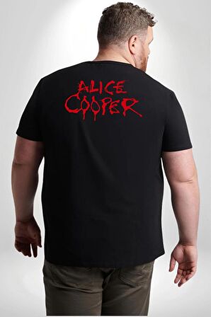 Alice Cooper Rock Solist Metalin Babası From The İnside İçeriden 1978 Büyük Beden Siyah Tişört Kadın Erkek Ünisex Sırt Baskılı