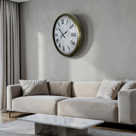 Eskitme Atlas 52 Cm Metal Roma Duvar Saati iegxx