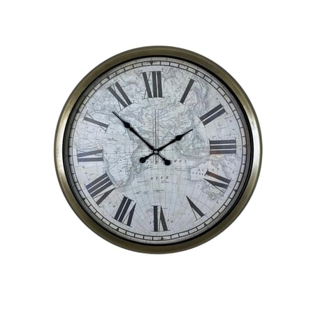 Eskitme Atlas 52 Cm Metal Roma Duvar Saati iegxx