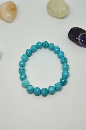 Sertifikalı Gerçek Turkuaz Firuze Doğaltaş Bileklik