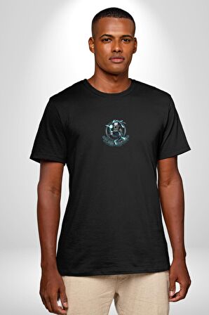 Naruto Shippuden Kakashi Lighting Siyah Oversize Kadın Erkek Ön Orta Minimal Baskılı Tişört