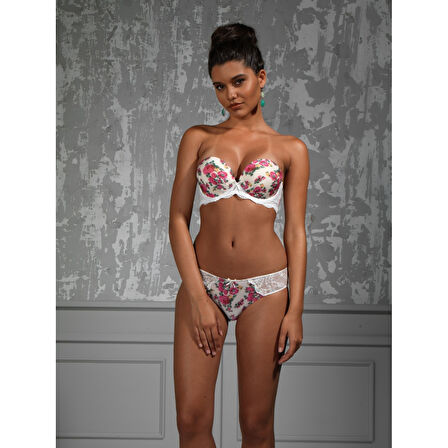 Gardenia Big Size Plunge Bra, Ekru Konforlu Ve Şık Sütyen